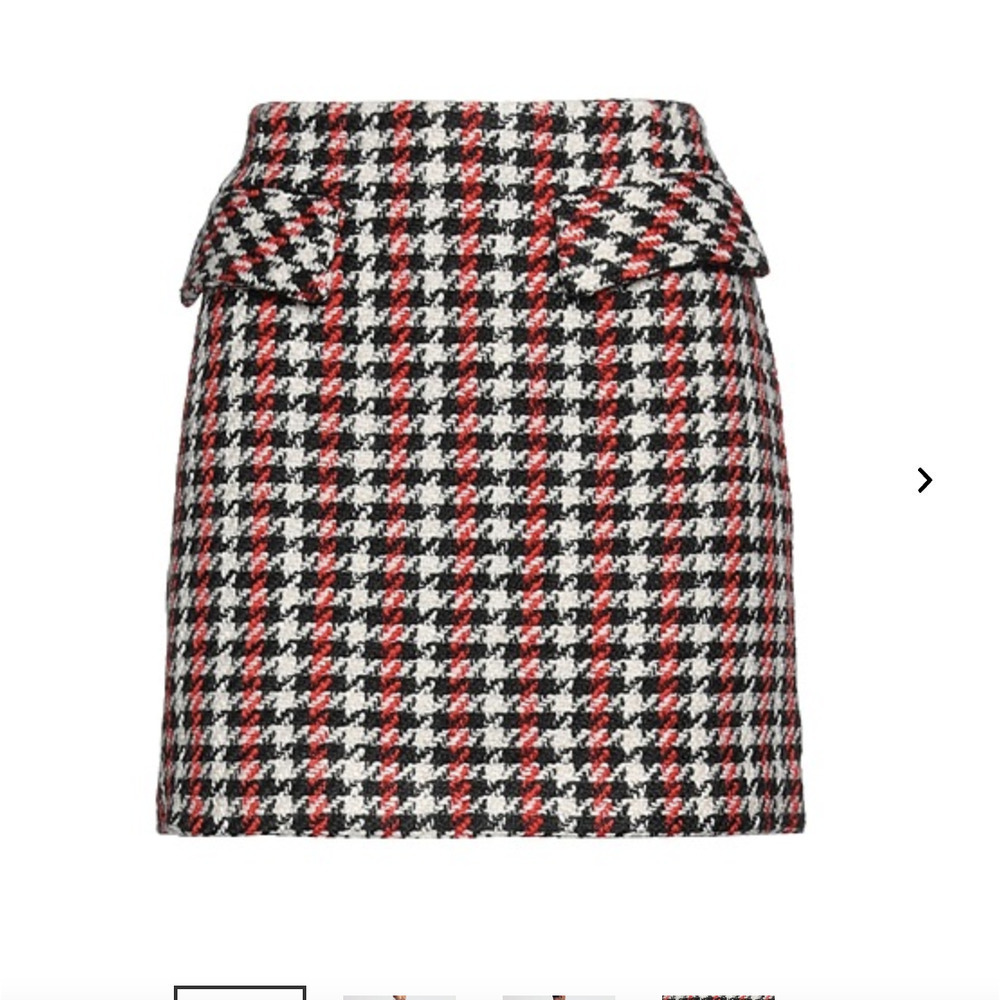 NEW $208 Baum und Pferdgarten Tweed Houndstooth Skirt